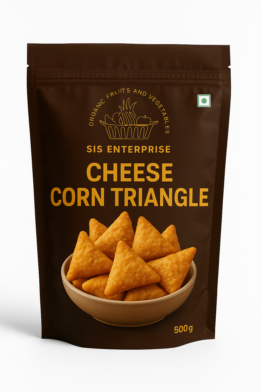 Cheesy Corn Triangles